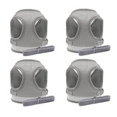 Kuber Industries Reflective Dog Harness with Adjustable Leash|Breathable Polyester Mesh Fabric |Medium Size|HT-844|Comfortable No-Pull Grip|Quick Release Buckles|Easy On-Off Harness|Grey (Pack of 4)